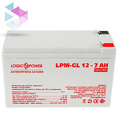 Акумуляторна батарея LogicPower 12V 7AH (LPM-GL 12 - 7 AH) GEL, для дитячого електротранспорту