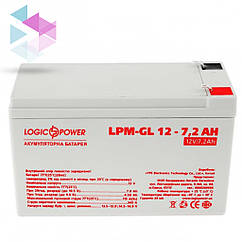 Акумуляторна батарея LogicPower 12V 7.2AH (LPM-GL 12 - 7.2 AH) GEL, для дитячого електротранспорту