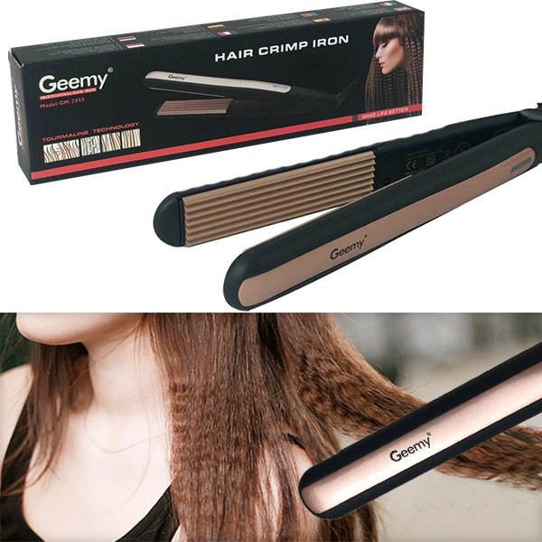 Плойка гофре Gemei GM 2955 з турмаліновим покриттям, фото 1