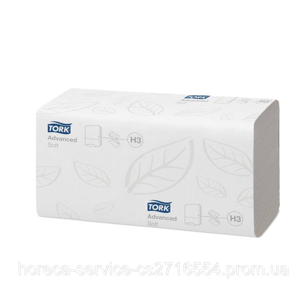 Tork Advanced паперові рушники листові Singlefold V-складання двошарові 200 шт. білі Н3, фото 1