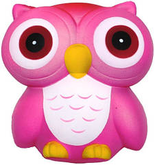 Сквіш Сова рожева 12х9 см арт. АА353-1