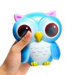 Сквіш Сова блакитна 12х9 см арт. АА353-1