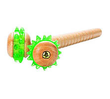 Масажер із дерев'яною ручкою для масажу та самомасажу різних частин тіла OМ-526 ORTOMED