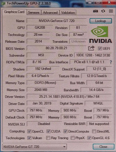 MSI GEFORCE GT720 2GB VGA HDMI Memory Store .ua 1382760334