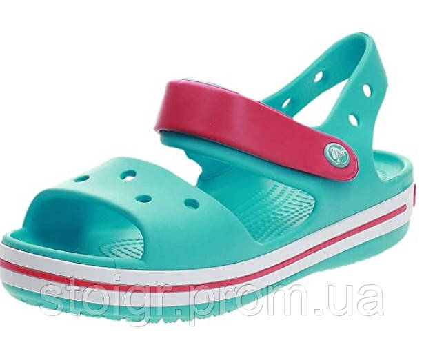 Крокс оригінал дитячі босоніжки бірюзові Crocs Kids Bayaband Sandal 7 8 9