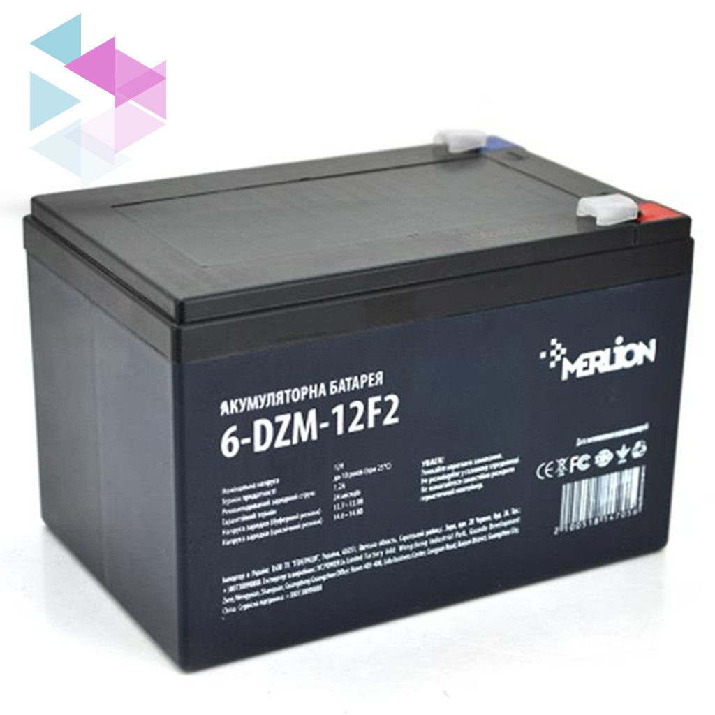 Акумулятор тяговий Merlion 6DZM12 12V/12Ah, для дитячого квадроциклу
