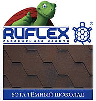Бітумова черепиця RUFLEX Premium SOTA SBS Темний шоколад