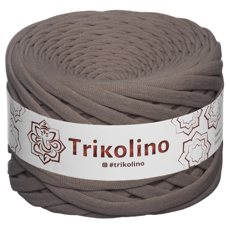Трикотажна пряжа Trikolino, 7-9 мм., 50 м., Мокко, нитки для в'язання, фото 1