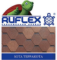 Бітумова черепиця RUFLEX Premium SOTA SBS Теракота