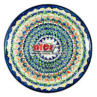 Ляган (узбекская тарелка) 37х4см для подачи плова керамический (ручная роспись) (вариант 4)