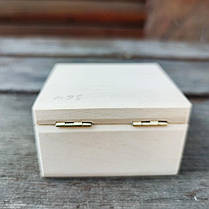 Шкатулка дерев'яна 9 х 7 см |заготівля для декупажу |під декорування| під фарбування, фото 4