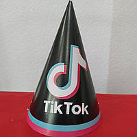 Набір ковпаків святкових принт Tik Tok 15см  5шт