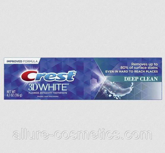 Зубна паста глибоке очищення Crest 3D white Deep clean Toothpaste 107гр