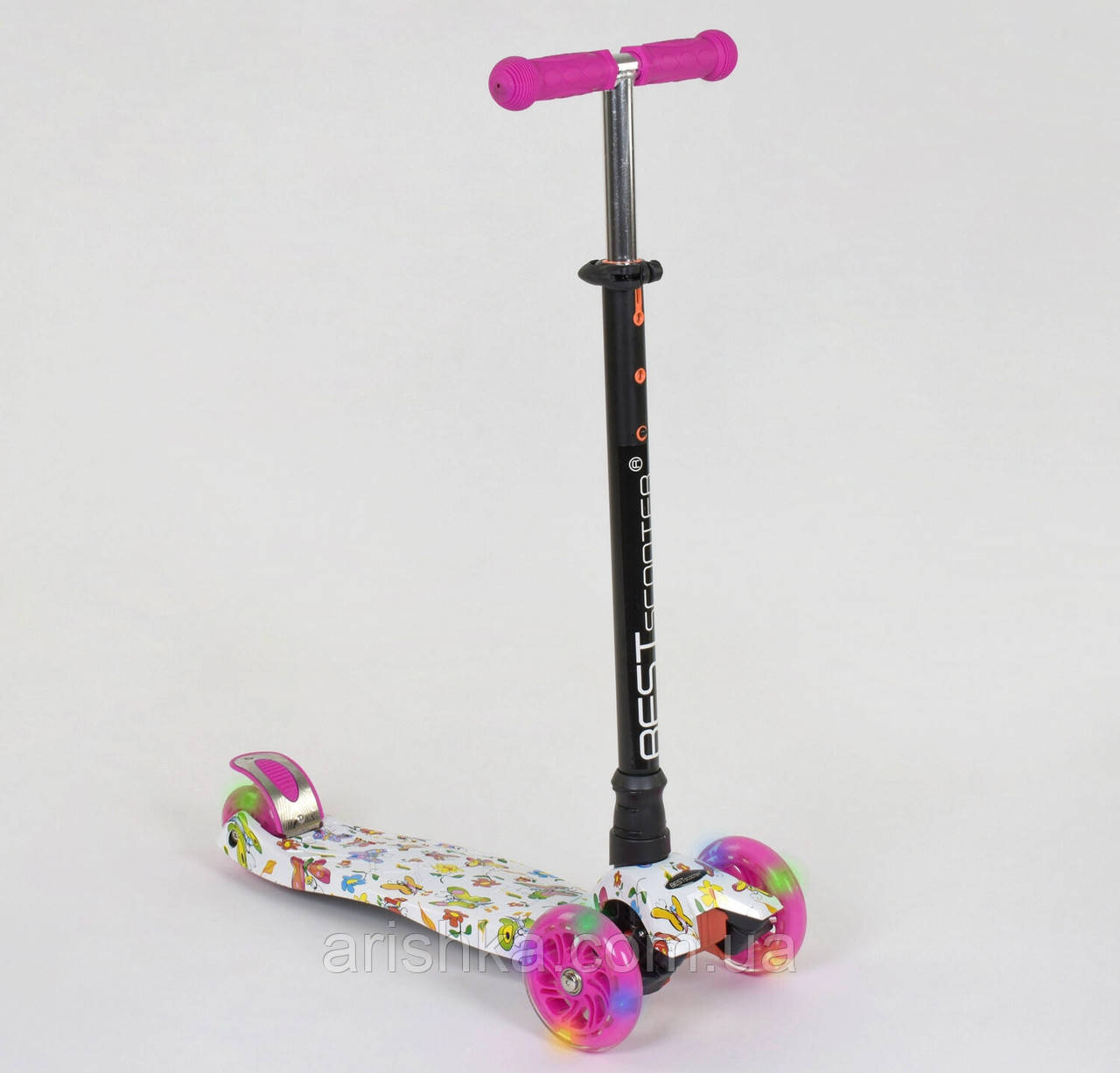 Дитячий самокат триколісний Best Scooter MAXI зі світлом коліс