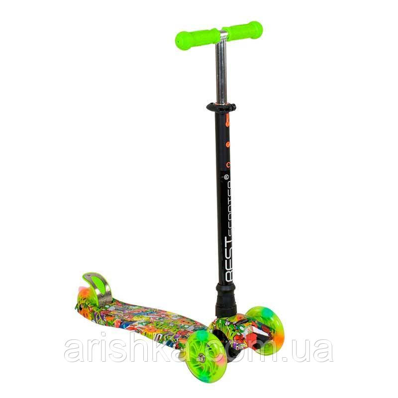 Дитячий самокат триколісний Best Scooter MAXI зі світлом коліс
