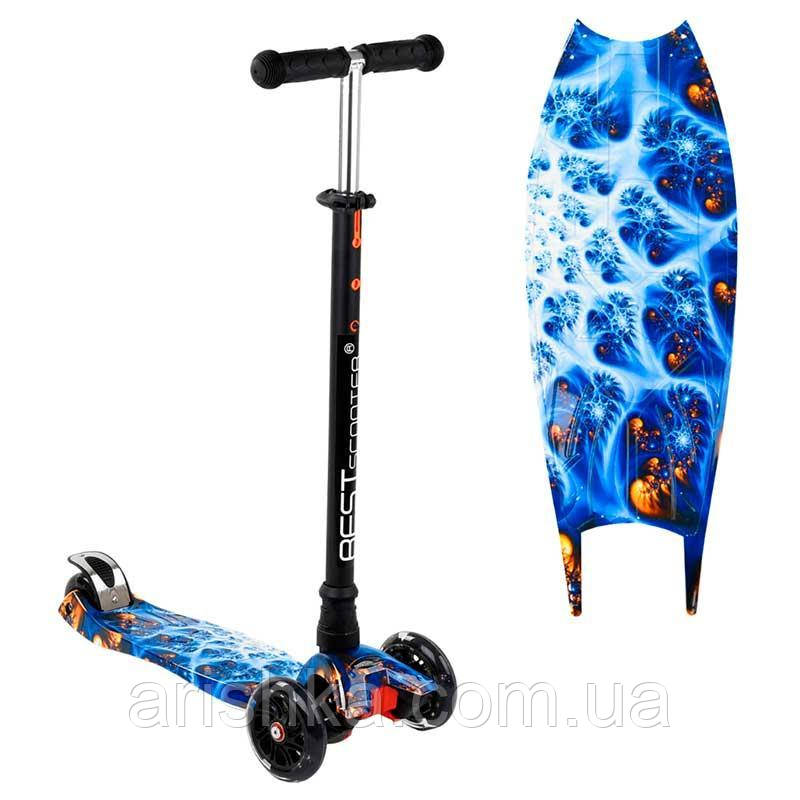 Дитячий самокат триколісний Best Scooter MAXI зі світлом коліс