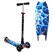 Дитячий самокат триколісний Best Scooter MAXI зі світлом коліс