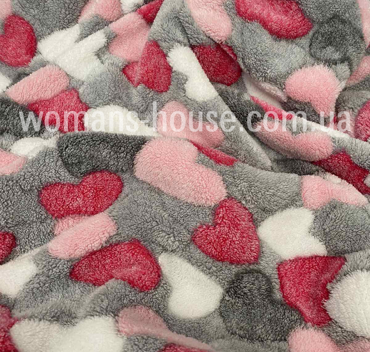 Тканина Махра принт Туреччина ширина 220 див. Сердечка PM-0449, фото 1