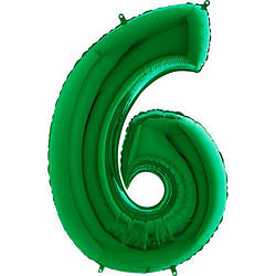 Цифра зелена метрова з тягарцем "6"