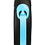 Повідець-рулетка для собак Flexi (Флексі) New Neon що світиться в темноті - Синя стрічка М, фото 4