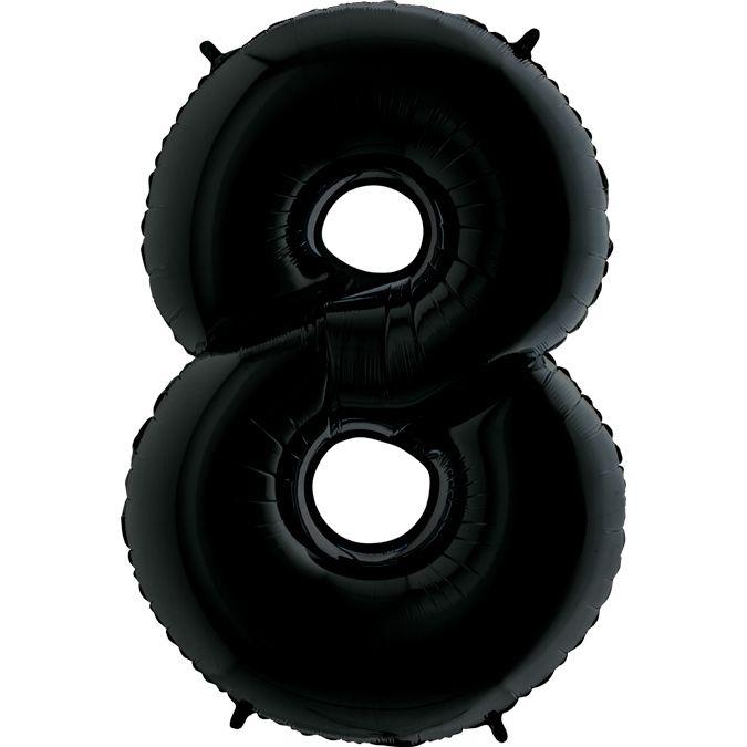 Цифра чорна метрова з тягарцем "8"
