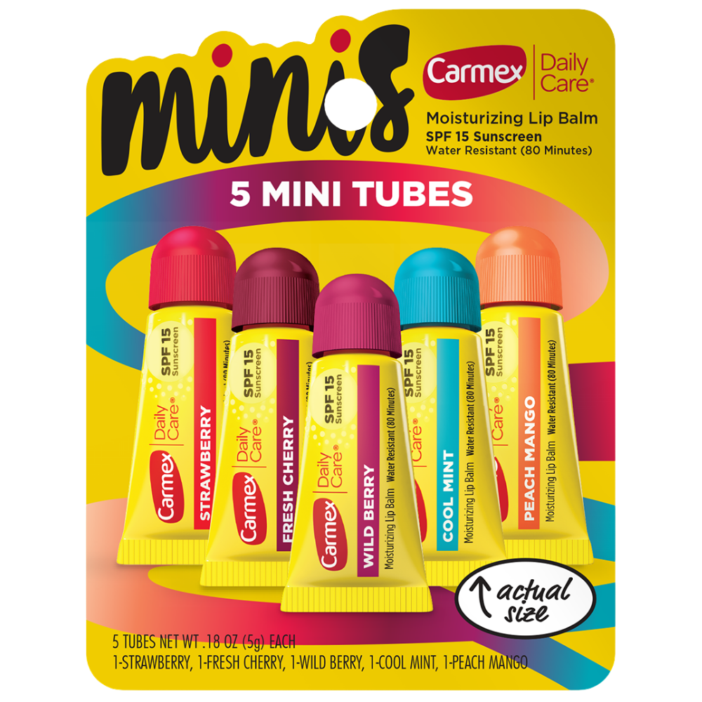 Набір бальзамів для губ Carmex Daily Care 5 Minis Lip Balm Pack SPF 15 5 х 5 г