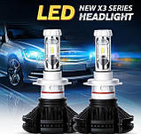 Світлодіодні LED лампи для фар автомобіля X3 H11, фото 3