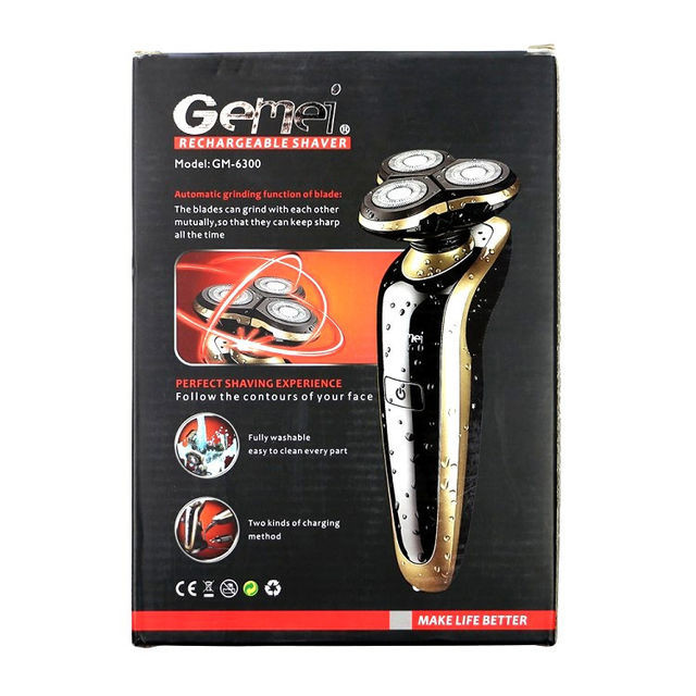 Электробритва Gemei GM-6300 сухое и влажное бритье