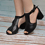 Босоніжки на широкому каблуці, фото 2