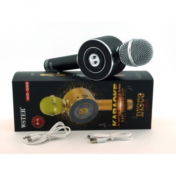 Караоке-мікрофон WSTER WS-668 (Bluetooth / USB / MicroSD / AUX / FM)