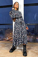 Елегантне плаття А–силуету в модний принт 6070 (48–58р) в кольорах, фото 6