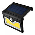 Настінний вуличний світильник SH-090A-34SMD, 1x18650, PIR+CDS, сонячна батарея, фото 6