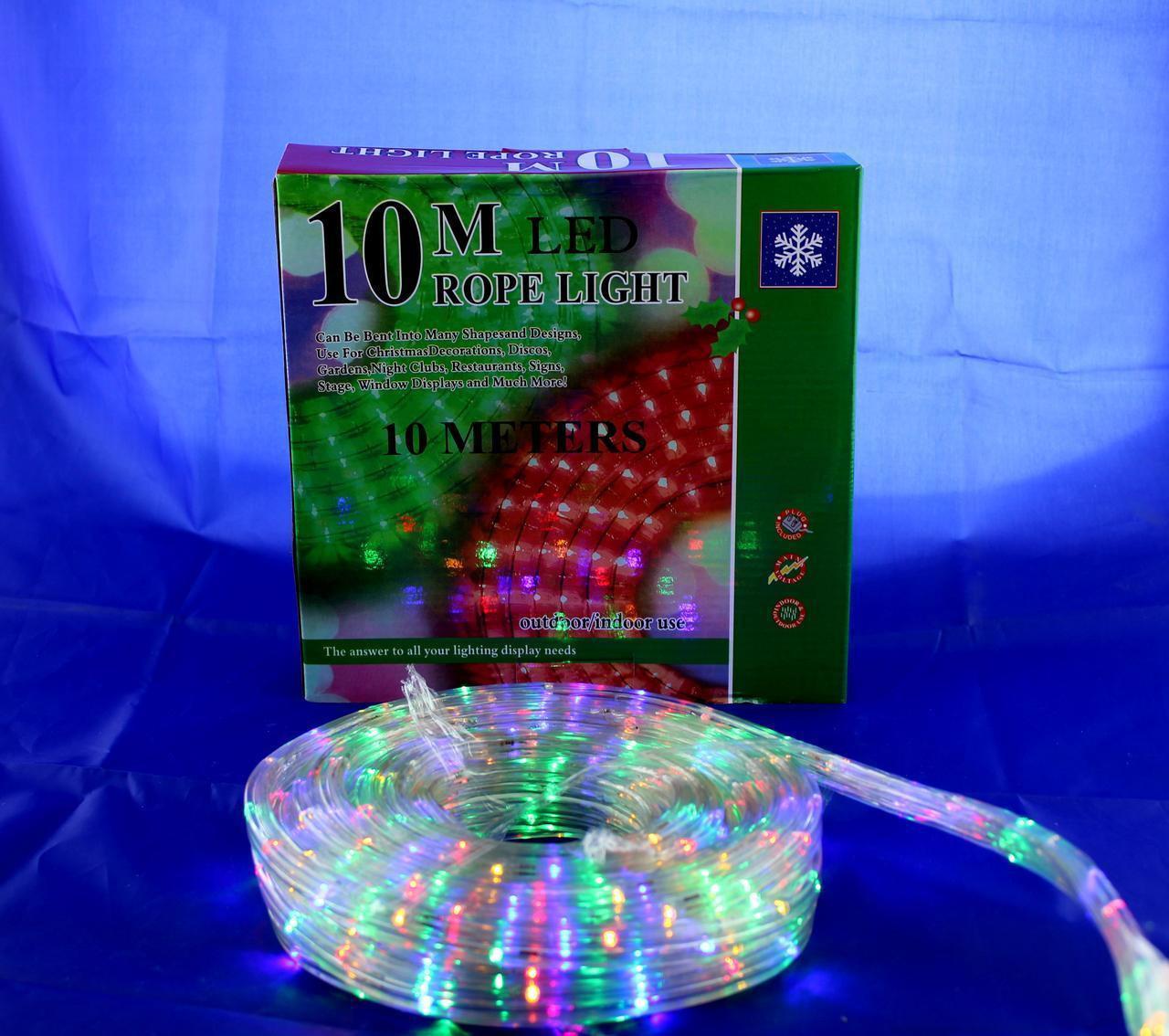 Новорічна світлодіодна гірлянда-стрічка Xmas Rope light 10M RGB