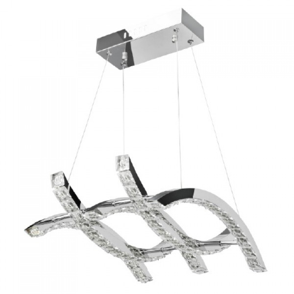 Люстра підвісна світлодіодна (40W, 4000K, 2800lm, хром) SMD LED / лед люстра AVIATOR-40, фото 1