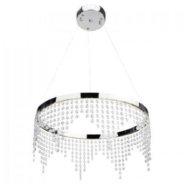 Люстра підвісна світлодіодна (25W, 4000K, 1750lm, хром) стельова SMD LED / лед люстра ASTORIA-25, фото 1