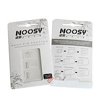 NOOSY Адаптери Noosy nanoSIM/microSIM/SIM 3 шт. під картки MicroSim NanoSIM та SIM, перехідники під симку 