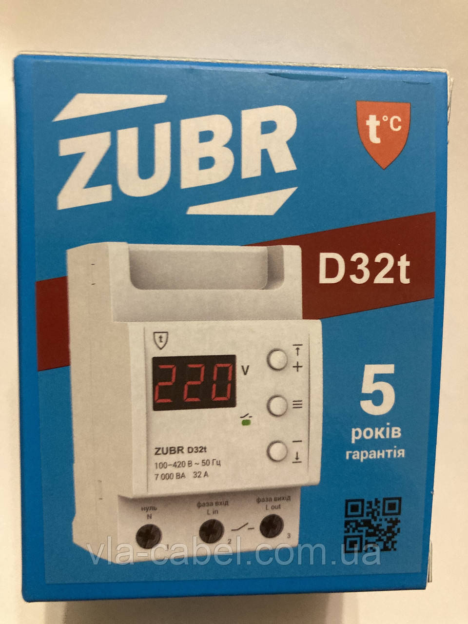 Захист від перенапруги ZUBR D32t (реле напруги і захисту)