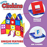 Магнітний конструктор Playmags 100 елементів Piece Colorful tile Set Оригінал, фото 4