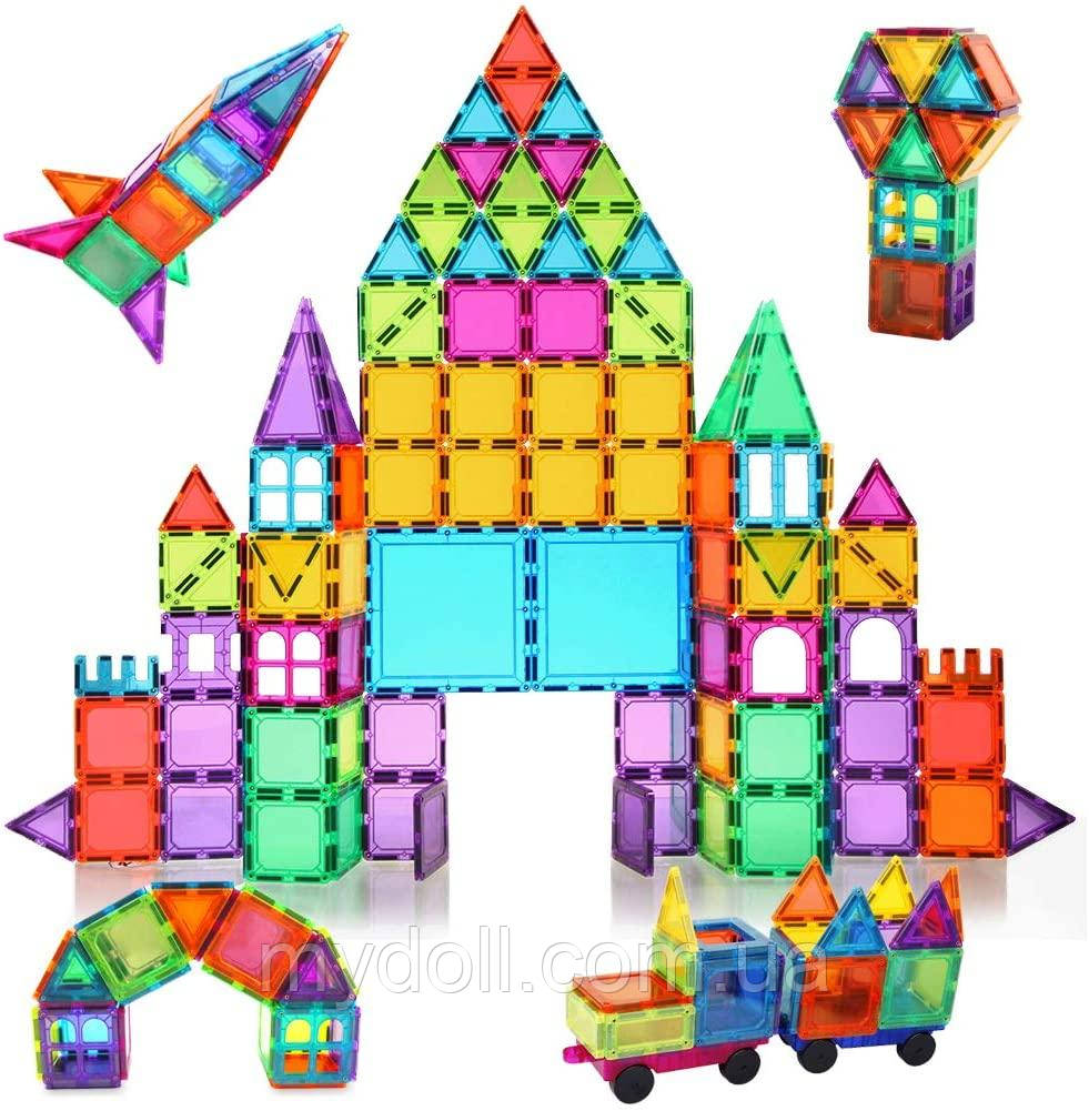 Магнітний конструктор BMAG 120 PCS Magnetic Building Blocks, 3D Magnet Building Tiles