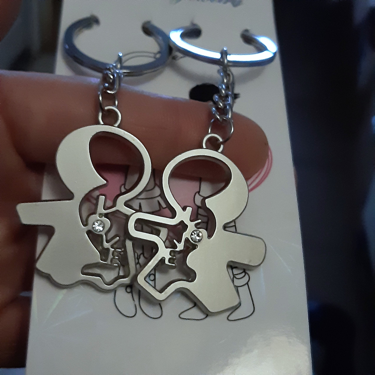 Парні брелки для ключів ""Love удвох" комплект два брелка - оригінальний практичний подарунок для пари і сім'ї