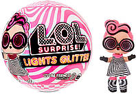 Лялька ЛОЛ Мерехтливий сюрприз у кулі Оригінал L.O.L. Surprise! LOL Lights Glitter Doll Оригінал