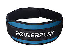 Пояс для важкої атлетики PowerPlay 5545 неопреновий Синьо-Чорній XL