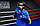 Боксерські рукавиці PowerPlay 3017 Predator Сині карбон 16 унцій, фото 8
