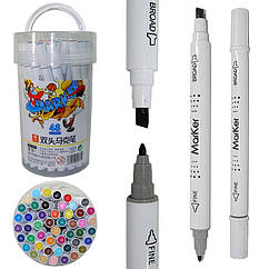 Скетч-маркери Marker 48 кольорів двосторонні (для товстих і тонких ліній)