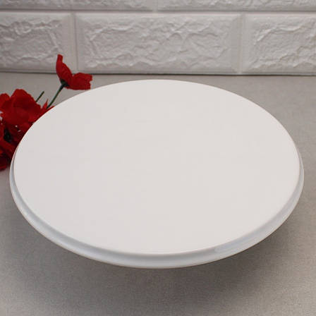 Плоске біле блюдо на ніжці HoReCa HLS Extra white 23 см, фото 1