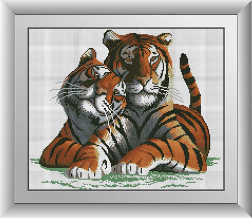 30012 Набір діамантової мозаїки Справжнє кохання. Тигри., фото 1