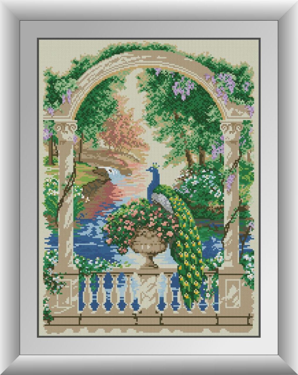 30159 Набір діамантової мозаїки Павич на балконі