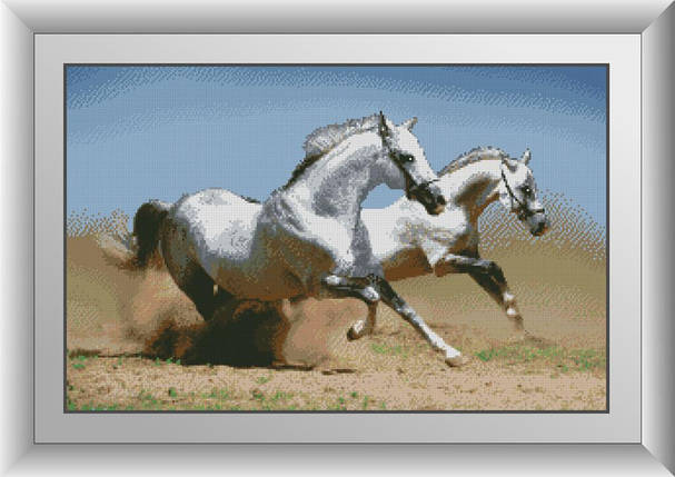 30224 Набір діамантової мозаїки Пара скакунів, фото 1