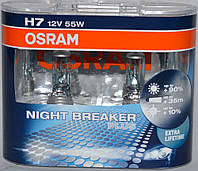 Галогеновая лампа Osram PX26d H7 12V 55W Night Breaker Plus +90% 64210 NBP Duo Box