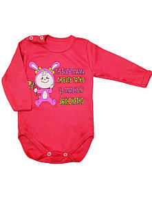 Боді з довгим рукавом для дівчинки інтерлок